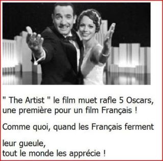 The Artist, le film muet rafle 5 Oscars, une première pour un film Français !