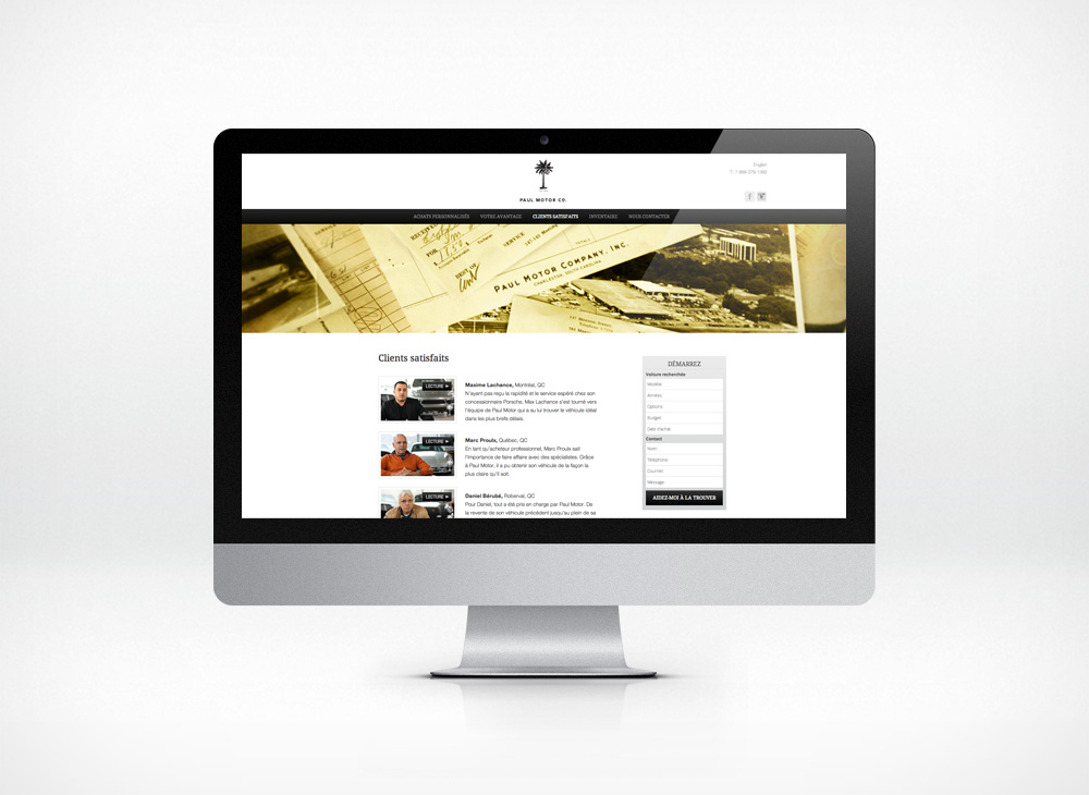 Paul Motor Company responsive website design