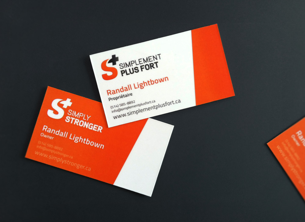 Business cards design for Simply Stronger