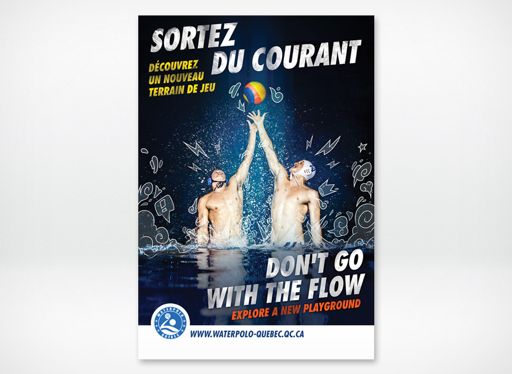 Poster design for Waterpolo Quebec
